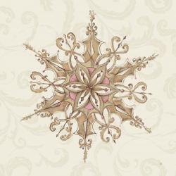 Elegant Season Snowflake I Pink | Obraz na stenu