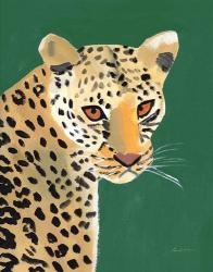 Colorful Cheetah on Emerald | Obraz na stenu