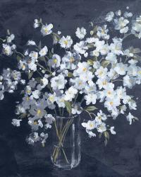Fresh White Bouquet Indigo Crop | Obraz na stenu