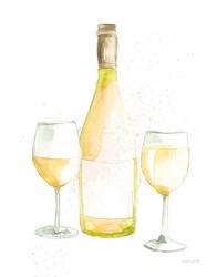 Pop the Cork II White Wine | Obraz na stenu