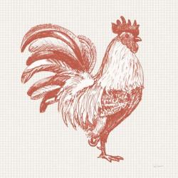 Cottage Rooster I Red | Obraz na stenu