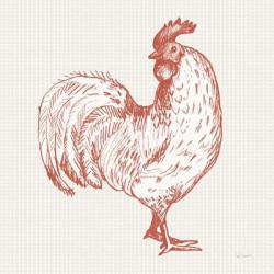 Cottage Rooster III Red | Obraz na stenu