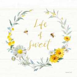 Bees and Blooms - Life is Sweet Wreath | Obraz na stenu