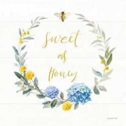 Bees and Blooms - Sweet As Honey Wreath | Obraz na stenu