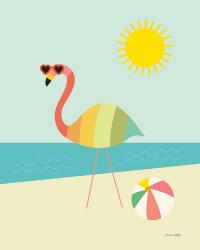 Beach Flamingo | Obraz na stenu