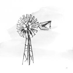 Windmill V BW | Obraz na stenu