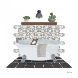 Relaxing Bathroom II Dark | Obraz na stenu