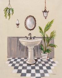 Gray Cottage Bathroom II | Obraz na stenu