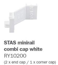 STAS Minirail kombinovaná koncovka bílá
