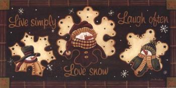 Live Simply, Love Snow, Laugh Often | Obraz na stenu