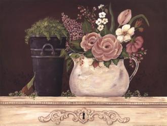 Floral W-Black Bucket | Obraz na stenu