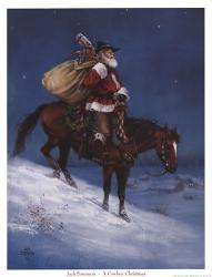 Cowboy Christmas | Obraz na stenu