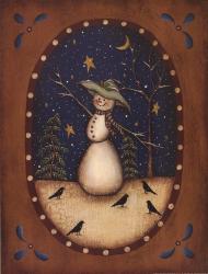 Snowman with Crows | Obraz na stenu