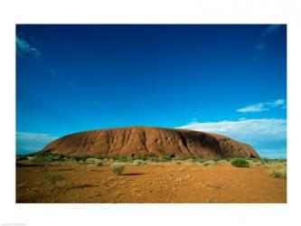 Rock formation on a landscape, Ayers Rock, Uluru-Kata Tjuta National Park, Northern Territory, Australia | Obraz na stenu