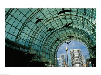 Low angle view of sculptures of birds in a shopping mall | Obraz na stenu