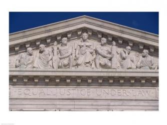 Pedimental frieze on the U.S. Supreme Court building, Washington, D.C., USA | Obraz na stenu