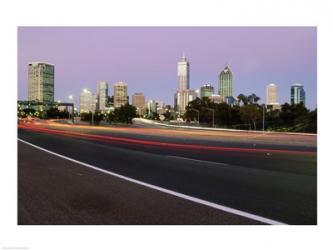 Streaks of light on a road, Perth, Australia | Obraz na stenu
