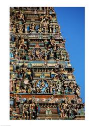 Carvings on a temple, Sri Meenakshi Hindu Temple, Chennai, Tamil Nadu, India | Obraz na stenu