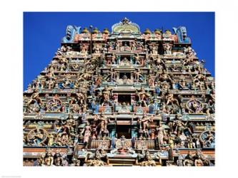 Carving on Sri Meenakshi Hindu Temple, Chennai, Tamil Nadu, India | Obraz na stenu