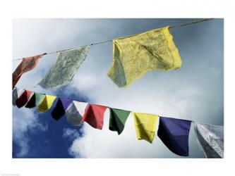 Low angle view of prayer flags, Kathmandu, Nepal | Obraz na stenu