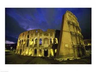 Colosseum lit up at night, Rome, Italy | Obraz na stenu