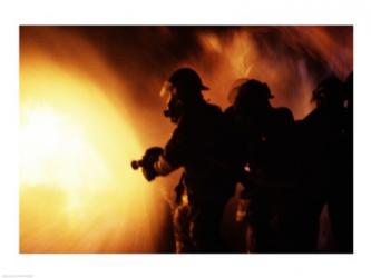Firefighters during a rescue operation | Obraz na stenu