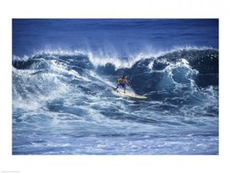 Man Surfing off of the Coast of Hawaii | Obraz na stenu