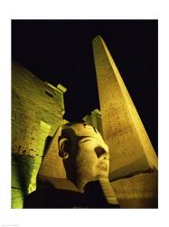 Statue at night, Temple of Luxor, Luxor, Egypt | Obraz na stenu