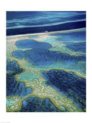 Aerial view of a coastline, Great Barrier Reef, Australia | Obraz na stenu