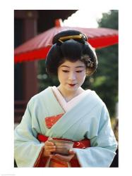 Young woman dressed as a Geisha, Japan | Obraz na stenu