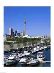 Boats docked at a dock, Toronto, Ontario, Canada | Obraz na stenu