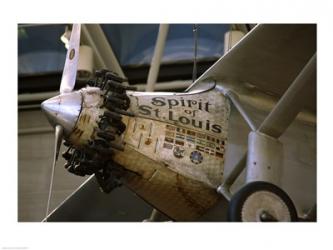 Close-up of an aircraft displayed in a museum, Spirit of St. Louis, National Air and Space Museum, Washington DC, USA | Obraz na stenu
