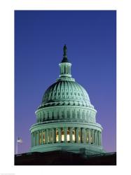 Capitol Building lit up at night, Washington D.C., USA | Obraz na stenu