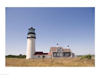 Lighthouse in a field, Cape Cod Lighthouse (Highland), North Truro, Massachusetts, USA | Obraz na stenu