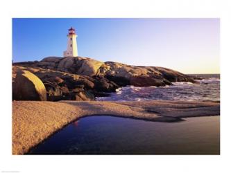 Lighthouse on the coast, Peggy's Cove Lighthouse, Peggy's Cove, Nova Scotia, Canada | Obraz na stenu