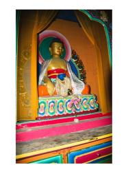 Statue of Buddha in a temple, Paugha, Annapurna Range, Nepal | Obraz na stenu