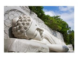Statue of reclining Buddha, Long Son Pagoda, Nha Trang, Vietnam | Obraz na stenu
