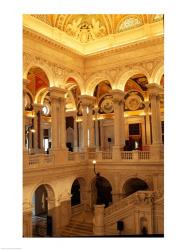 USA, Washington DC, Library of Congress interior | Obraz na stenu