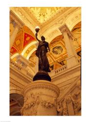 USA, Washington DC, Library of Congress interior with sculpture | Obraz na stenu