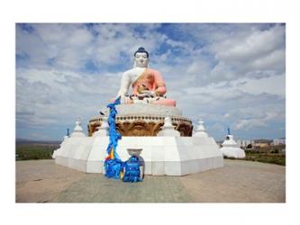 Low angle view of a statue of Buddha, Darkhan, Mongolia | Obraz na stenu