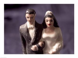 Close-up of a wedding cake figurine | Obraz na stenu