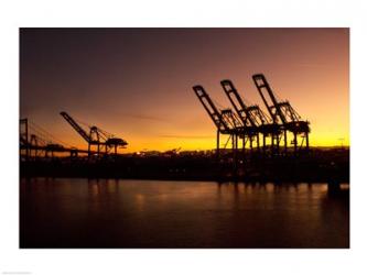 Sunrise, Port of Long Beach, CA, USA | Obraz na stenu