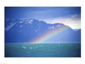 Rainbow over a sea, Resurrection Bay, Kenai Fjords National Park, Alaska, USA | Obraz na stenu