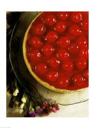 Close-up of a cherry covered cheesecake | Obraz na stenu
