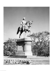 Low angle view of a statue of George Washington, Boston Public Garden, Boston, Massachusetts, USA | Obraz na stenu