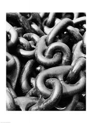 Close-up of a rusty anchor chain, Sun Shipbuilding Company, Chester, Pennsylvania, USA | Obraz na stenu