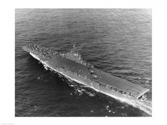 High angle view of an aircraft carrier in the sea, USS Princeton (CV-37), Gulf of Paria | Obraz na stenu