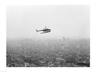 USA, New York State, New York City, Helicopter over city | Obraz na stenu