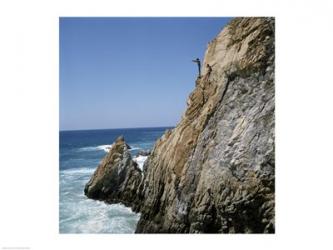 Mexico, Acapulco, La Quebrada, Cliff divers on cliff | Obraz na stenu