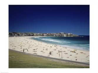 High angle view of tourists on the beach, Bondi Beach, Sydney, New South Wales, Australia | Obraz na stenu